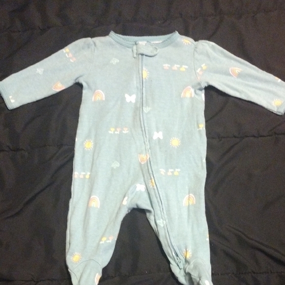 Carter's Other - Carter's Blue Footies One Piece with Celestial Pattern​​